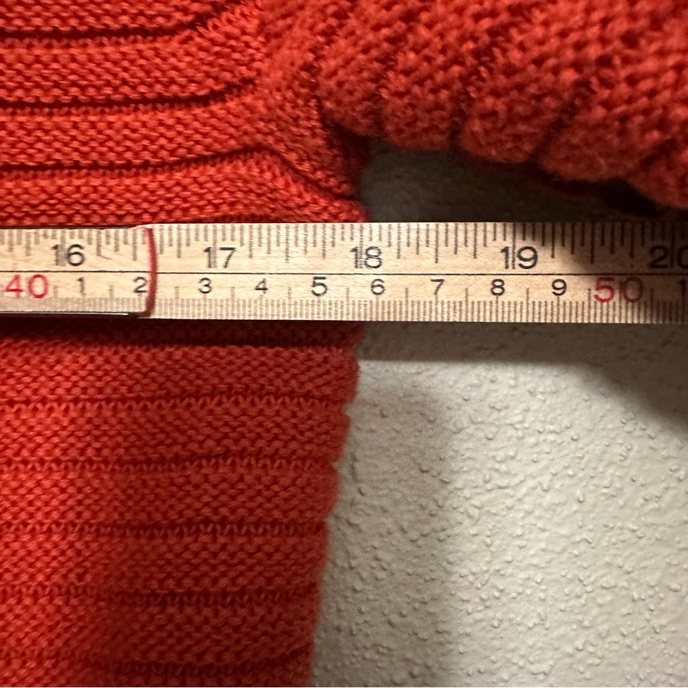 Tribal Women's Orange Cowl Neck Cardigan Sweater Quarter Length Sleeve - Picture 3 of 8